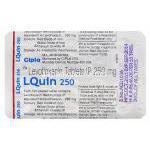 エルクイン250 LQuin 250、 ジェネリックレバクイン、 レボフロキサシン250mg 包装裏情報
